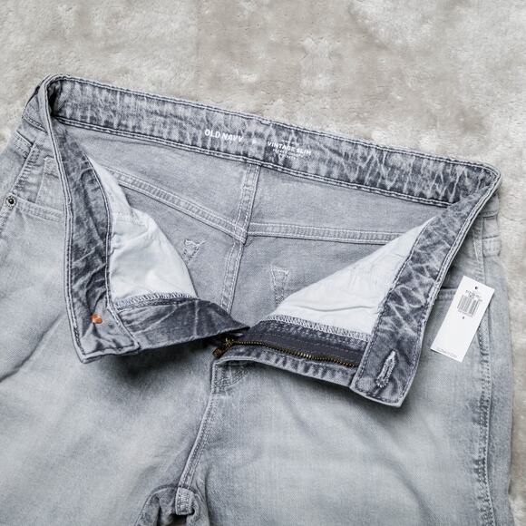 Old Navy Vintage Slim Gray High Rise Straight Leg Jeans Womens Size 6 NWT - Picture 15 of 16